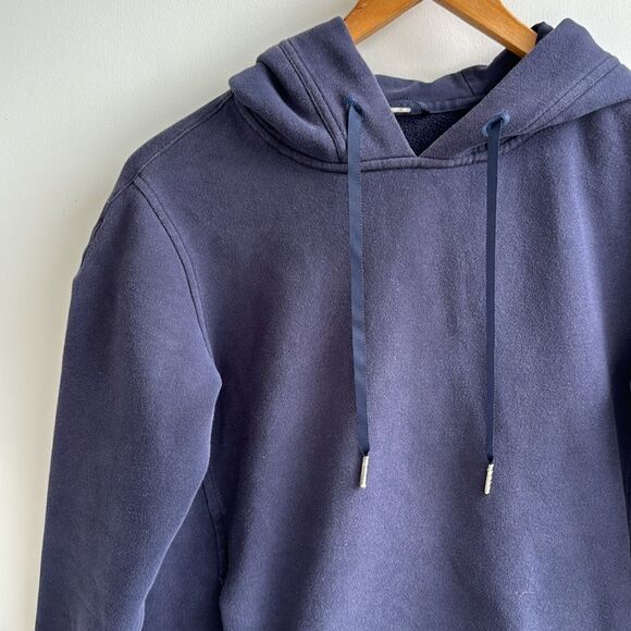 lululemon Wind Down Pullover Cotton Hoodie Navy Sz4 - Picture 4 of 14